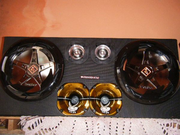 Caixa dutada Bomber+cornetas+tweteers Natts Trio